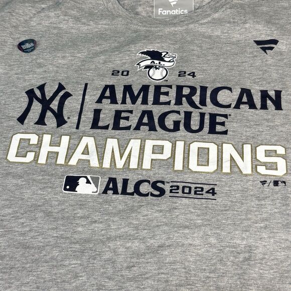 New York Yankees Fanatics 2024 American League Champions Locker Room T-Shirt - Picture 9 of 11